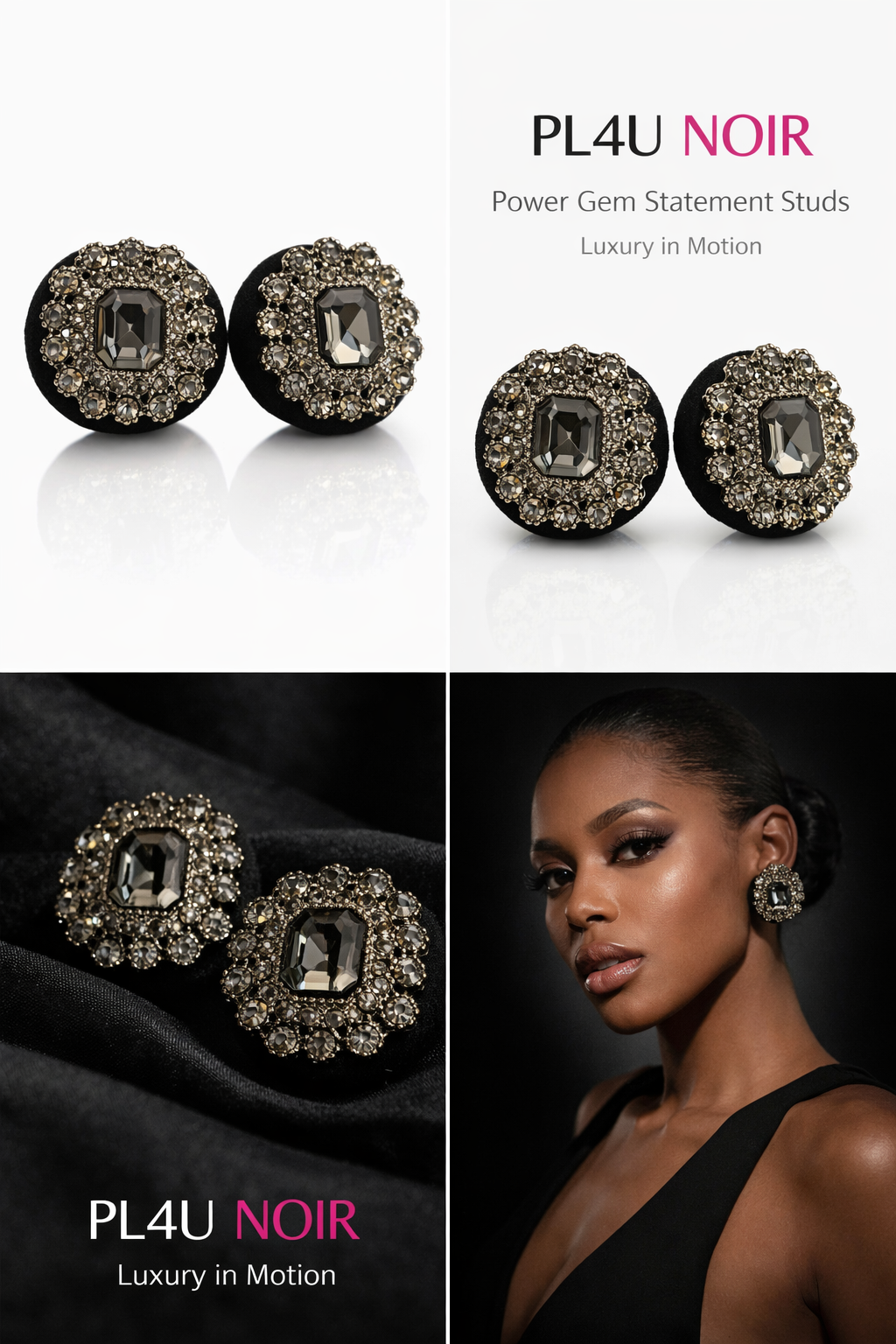 NOIR ROYAL SMOKE STUDS